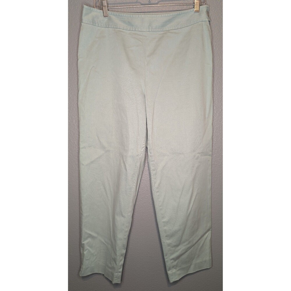 Talbots Petites Stretch Sage Green Straight Leg Slacks - Women 12